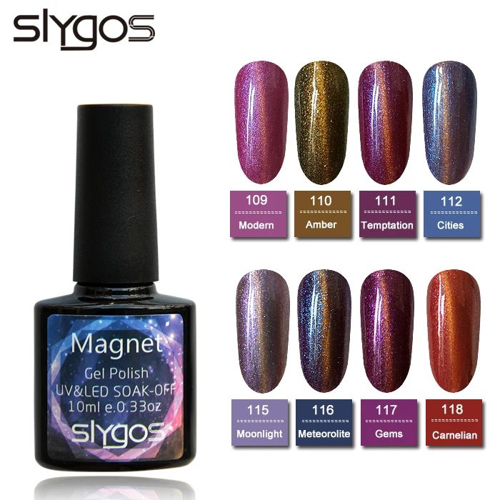 

10ml SLYGOS Nail Gel Polish Soak Off UV LED Magnet Cat Eye Starry Chameleon Glitter Magnetic Effect Colors Series Nail Gel