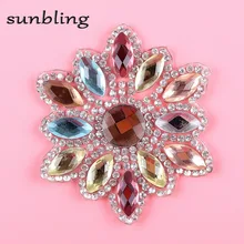 DMC термостразы Цветочные нашивки индивидуальный дизайн популярные микс Красочный Кристалл гладить на DIY патч