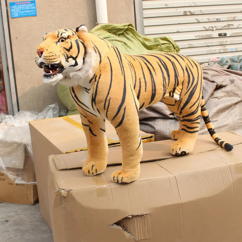63 см Длина реальная жизнь животное тигр игрушка кукла станция Тигр плюшевая кукла в подарок на год игрушки для детей Juguetes Brinquedo
