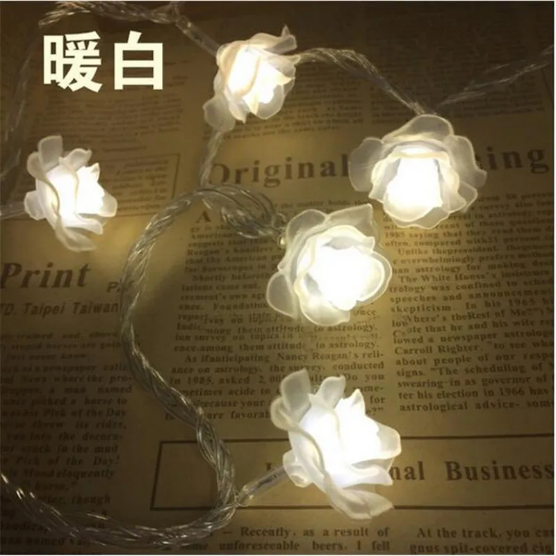 

10M 100LED Rose Flower LED String Lights Valentine's Day Event Christmas Wedding Birthday Party Living Room Decoration Lightings