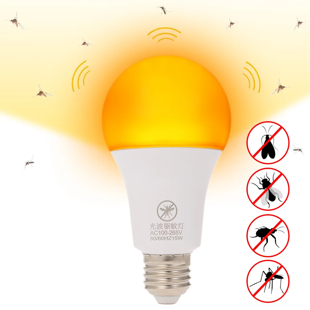 

15W Anti Mosquito killer Lamp LED Bug Light Bulb Insect killer Outdoor E26/27 Mosquito Repellent Light Bulb No UV Night Light