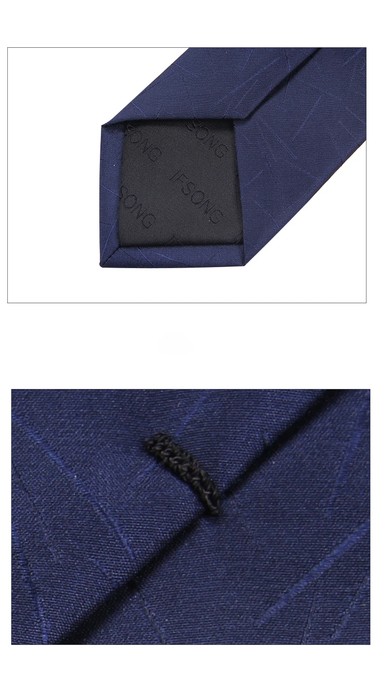 7 см галстук для Для мужчин Роскошные Формальные смокинг Свадебная вечеринка Для мужчин галстук синий в полоску Для мужчин s, Одежда высшего качества из микрофибры с подарком коробка