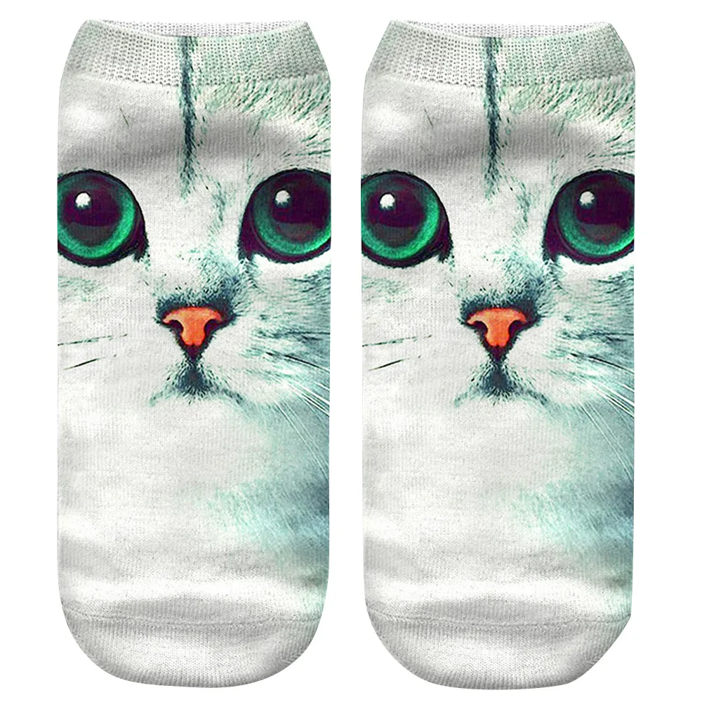 Милые кошки meia feminina 1 пара Носки Для женщин удобные носки тапочки печати следы calcetines sokken P5