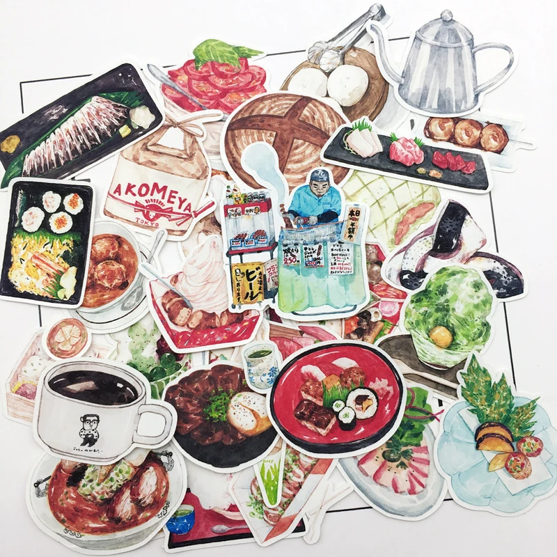 33 шт. Kawaii японская пищевая наклейка DIY Ручная Подарочная сумка для запечатывания kawaii декоративная клейкая лента дневник канцелярские товары
