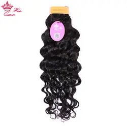 Queen hair индийский вода волна пучки человеческих волос Weave Связки Natural пучки волос влажная волна удлинение волосы не имеющие повреждения