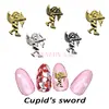 Accessoires de manucure 3D rétro, style japonais, argent/or, en alliage, petits breloques métalliques de haut niveau, décoration des ongles, 50 pièces ► Photo 2/6