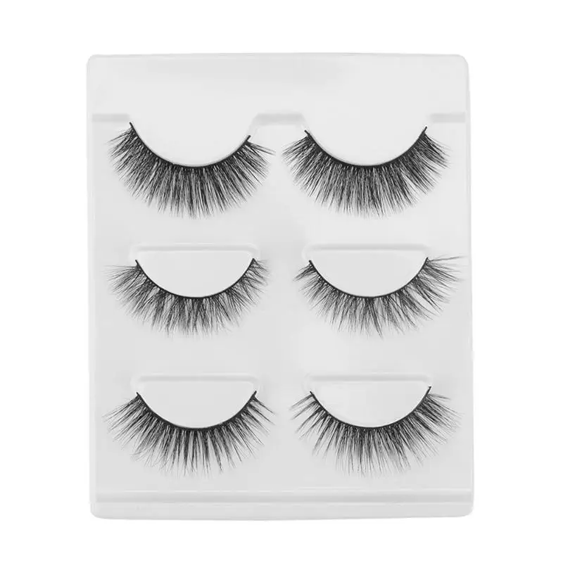 

3 Pairs 3D Natural False Eyelashes Hand Made Fake Eye Lashes Extension Tool Eyes Beauty Makeup False Lashes