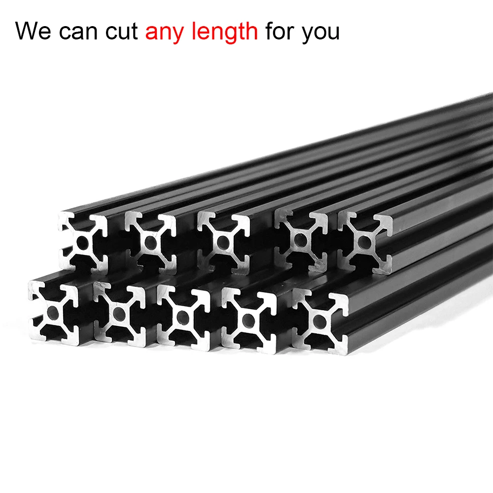 1Piece 2 Pieces 20x20 T Slot 6mm CNC European Standard Rail Aluminum Extrusion Profile Free cut
