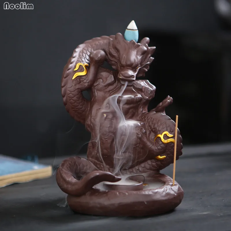 Горелка для благовоний Backflow Dragon подставка из фиолетовой глины
