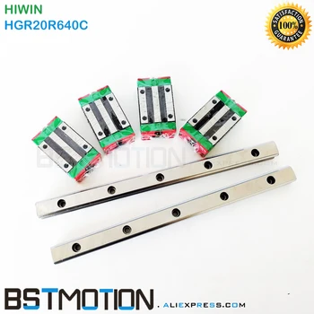 

Original HIWIN Linear Guide HGR20 HGR20R640C 640mm Linear rail with HIWIN HGH20CA Linear square block