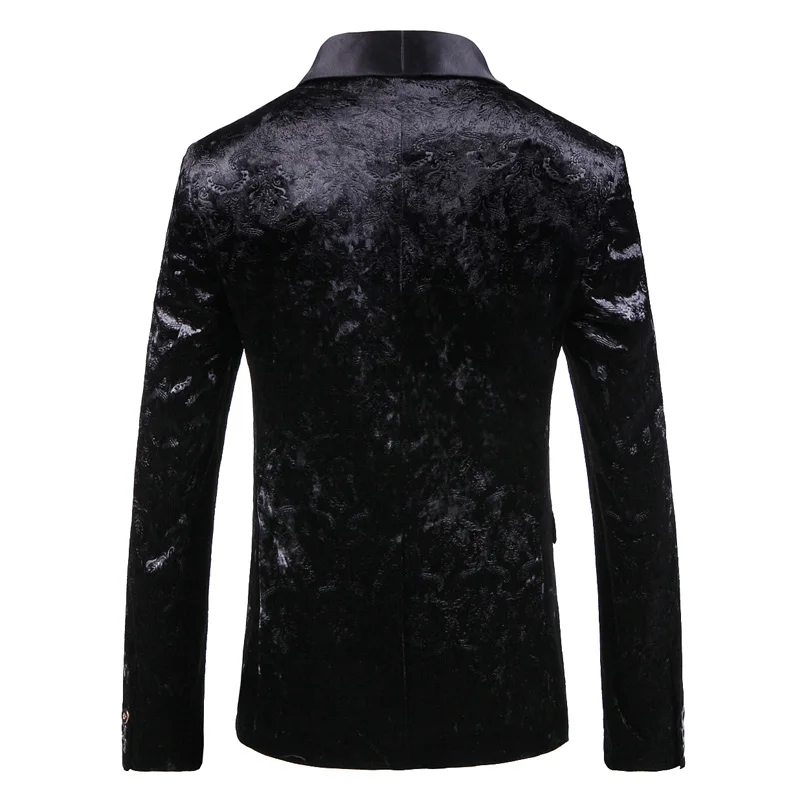 Men'S Suit Jacket Large Size Embossed Black Fashion Suit Men'S Evening Dress Wedding Men'S Retro Wind Single West Men'S Suit Jacket Large Size Embossed Black Fashion Suit Men'S Evening Dress Wedding Men'S Retro Wind Single West