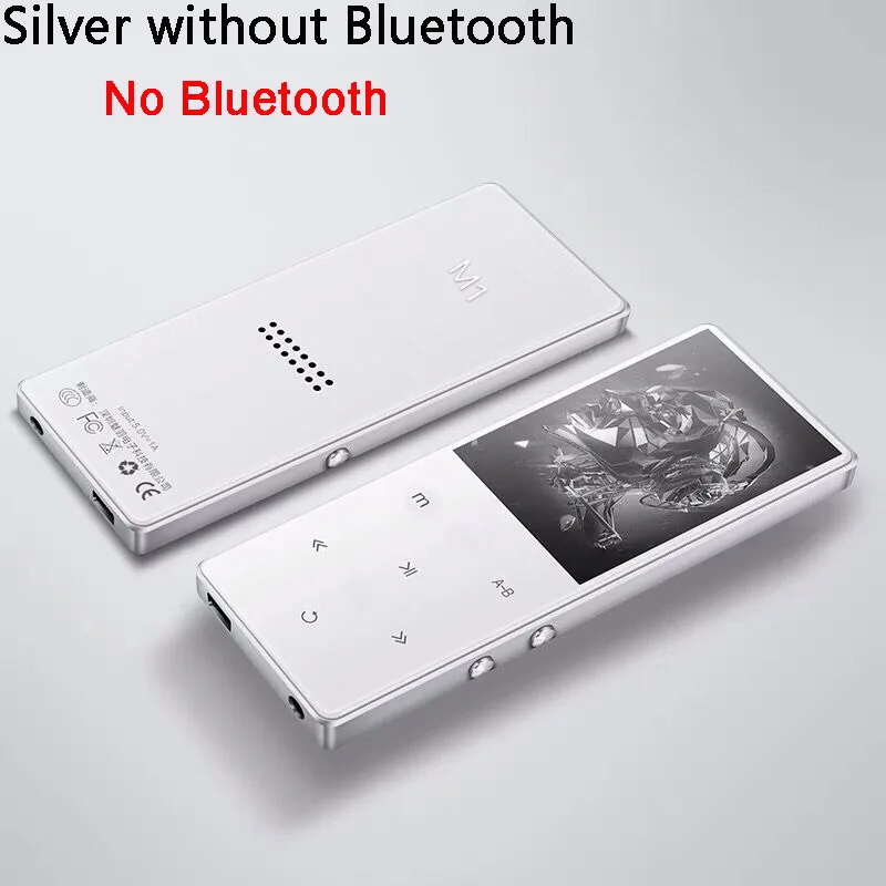 Металлический HIFI Mp4 плеер 2,4 дюймов экран Bluetooth 4,2 без потерь музыка мини MP3 портативные аудио плееры fm-радио электронная книга Видео - Цвет: Silver no Bluetooth