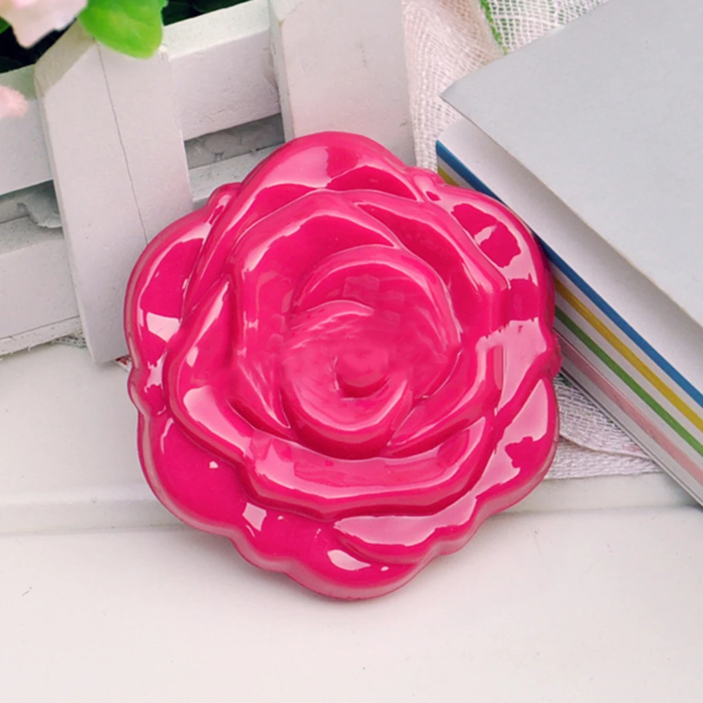 4 цвета в форме цветка мини Портативная Скульптура розы поверхность Складная двухсторонняя Косметическая зеркала