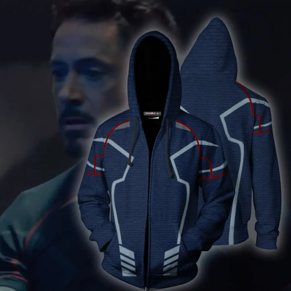 

Avengers 3 Infinity War Iron Man Tony Stark Hoodie Sweatshirt For Men 3D Print Hoodies Streetwear Casual Cospaly Hoodies