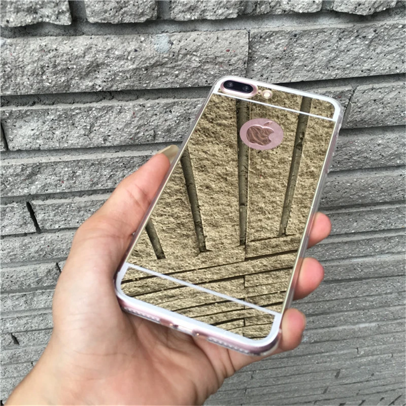 Зеркальный силиконовый чехол Nephy для iPhone 5 5S SE 5SE 6 s 6S 7 7s 8 Plus 6plus 6splus 7plus 8plus гелевый