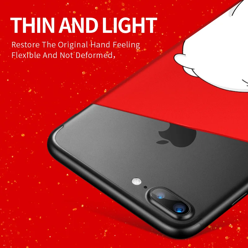 Чехол IIOZO с милым медведем для iphone 7 8 матовый жесткий пластиковый красный чехол