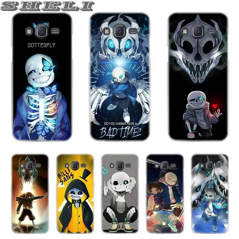 

SHELI Undertale Sans design Transparent Mobile phone bags for Samsung Galaxy J2 J3 J4 J5 J6 J7 J8 2018 2017 EU 2016 Prime