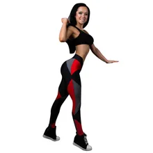 Женские Геометрические хитовые цветные спортивные колготки спортивные упражнения для брюк штаны для бега фитнес эластичные Леггинсы#35