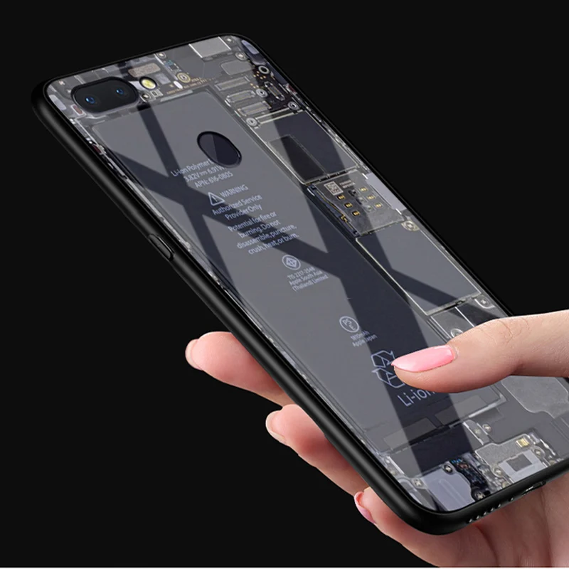 Роскошные Ретро Мультфильм закаленное Стекло чехол для OPPO R 11 s защитные чехлы S