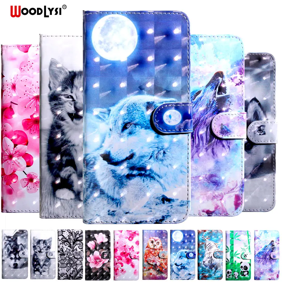 

3D Vision Painted Case For Samsung Galaxy J8 2018 Case Flip PU Leather Phone Case For Samsung Galaxy J8 2018 J810F J810 Case
