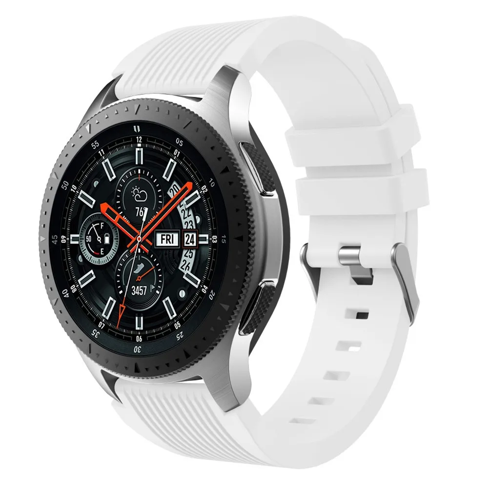22 мм силиконовый ремешок для часов samsung Galaxy Watch 46 мм полосатый сменный Браслет ремешок для SM-R800 SM-R180