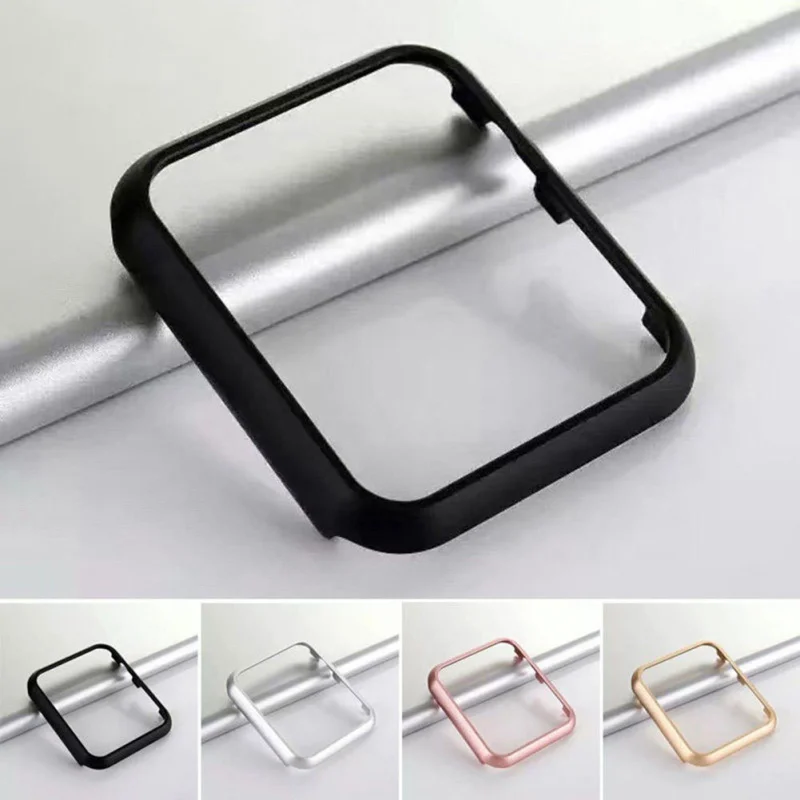 

Aluminum Anti-knock Protection cover For Apple i-Watch 38mm 42mm Wrist Strap Watch Full Protective Cases Watches Accessories