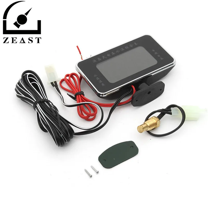 

12V / 24V Thermometer Voltmeter for Car Motor LCD Digital Display Panel Water Temperature Meter Gauge -40~85C
