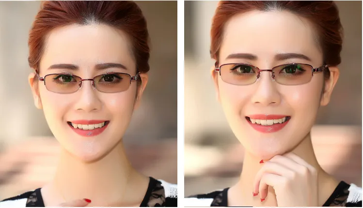 Женские фотохромные очки Eyesilove для близорукости коррекции с чувствительными
