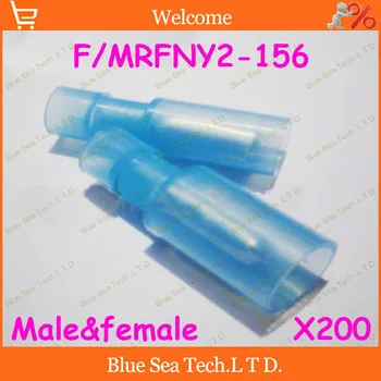 

Free Shipping 200pcs/lot F/MRFNY2-156 Blue cold-pressed terminal Connectors and Splices For 1.5-2.5mm2 , 16-14 AWG Wire 27A