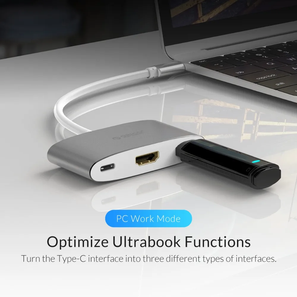 ORICO USB C концентратор type-C-HDMI USB 3,0 адаптер 4K 1080P 5 Гбит/с для MacBook samsung Galaxy huawei mate 20 P20 type C USB 3,1 концентратор