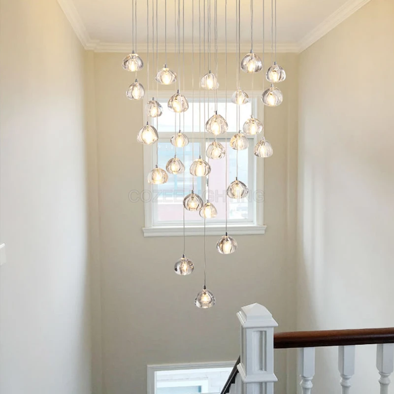 Us 19 96 Modern Ceiling Chandelier Lights For Living Dining Room Bedroom Led Home Lighting Stair Crystal Chandelier Drop Lighting Fixture In Ceiling