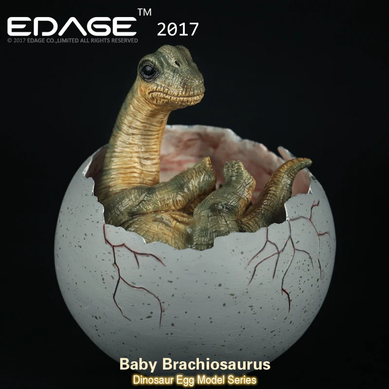 2018 CE аутентификация EDAGE Baby Brachiosaurus Jurassic World модель Dragon Of Dinosaur Egg инкубационная