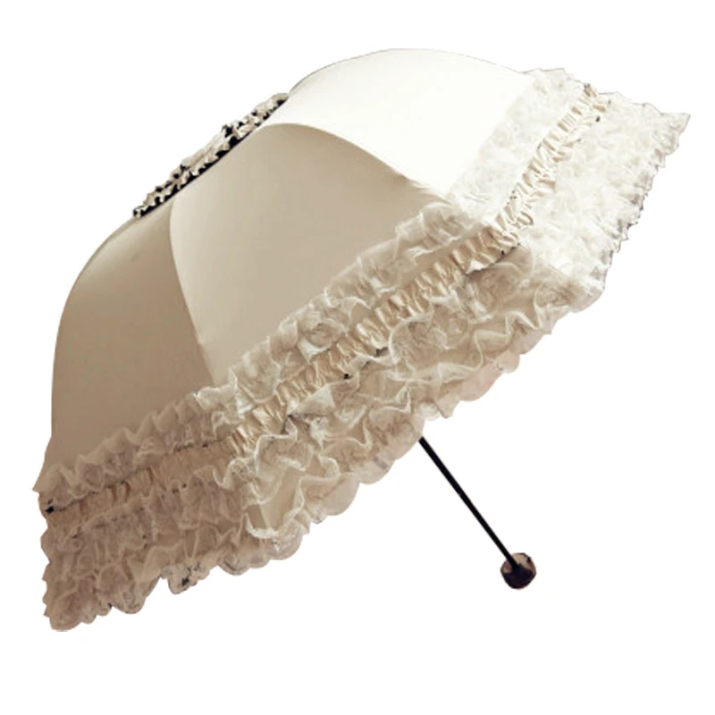 

Lady Cute Lace Umbrella Mushroom Princess Anti UV Sun Parasol Fashion Women Rain Umbrellas