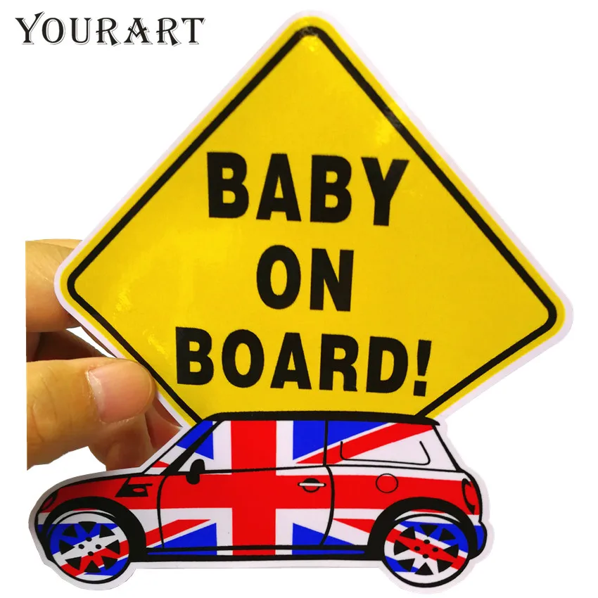 

Baby On Board Car Styling Vinyl Decal Sticker Auto Car Stickers Accessories for MINI Cooper S Countryman R 50 52 57 58 56 F56 55