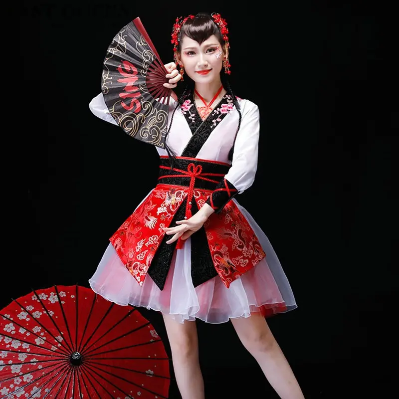 chinese new year fan dancer costume