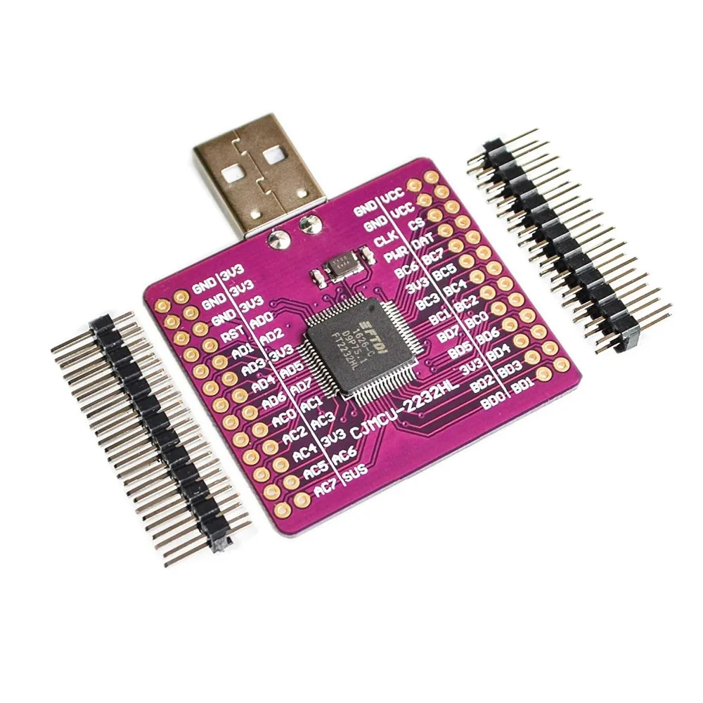 

FT2232HL USB to UART Module Dual Channel USB to FIFO SPI I2C IIC JTAG RS232 Module CJMCU-2232HL external memory