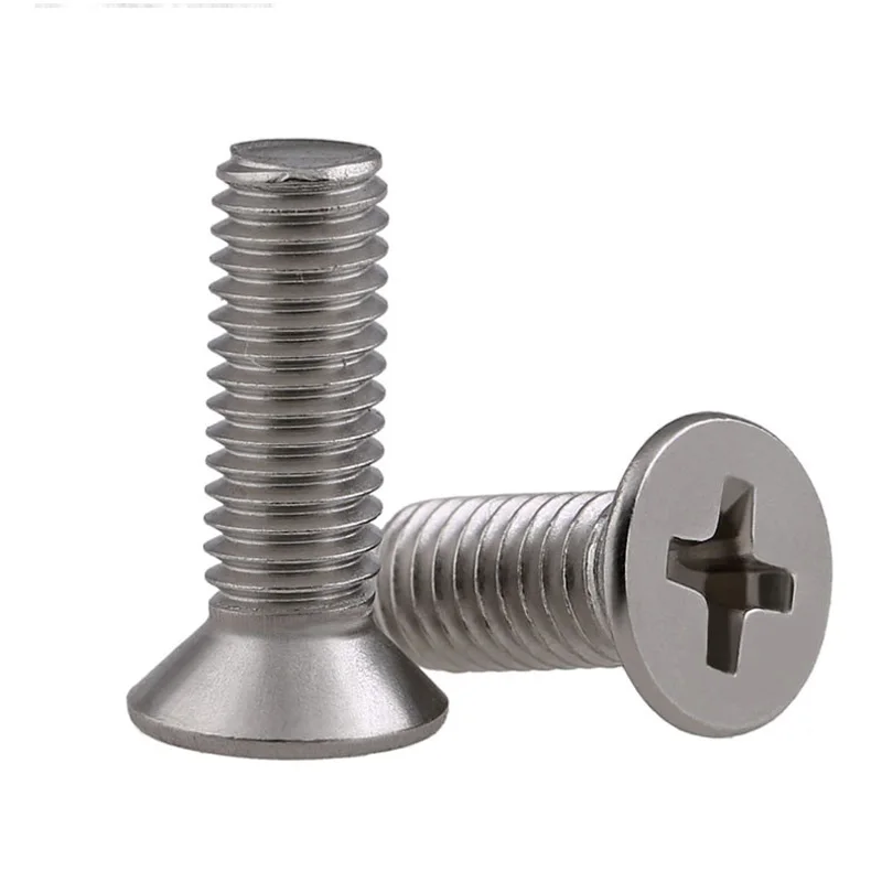 M8 304 Stainless Steel Sinking Machine Screws GB819 Cross Flat Head