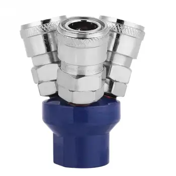 

12mm Quick Fittings Air Hose Pneumatic Connector 3 Way Female Socket Connector Quick Fittings 1/4" BSPT