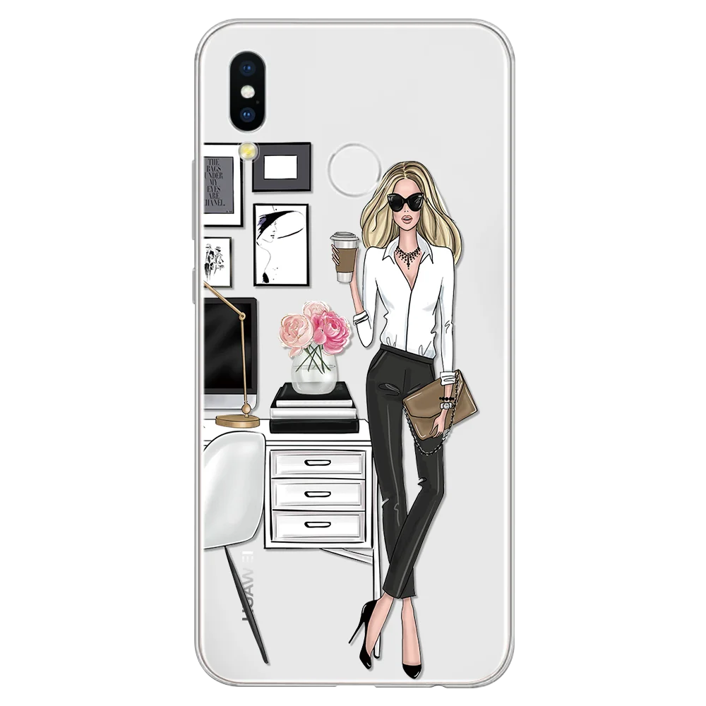 Черный Коричневый Женский чехол для Huawei Mate 20 10 P20 P30 Pro P10 P8 P9 Lite 2017 мягкий из ТПУ P Smart