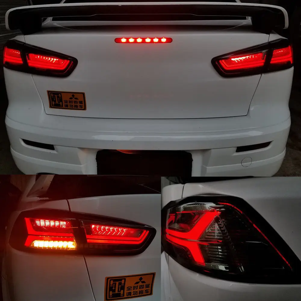 Vland светодиодный задний светильник в стиле Audi s лампы для Mitsubishi Lancer задний светильник Ex 2008- дымовая и красная задняя лампа сигнальный светильник