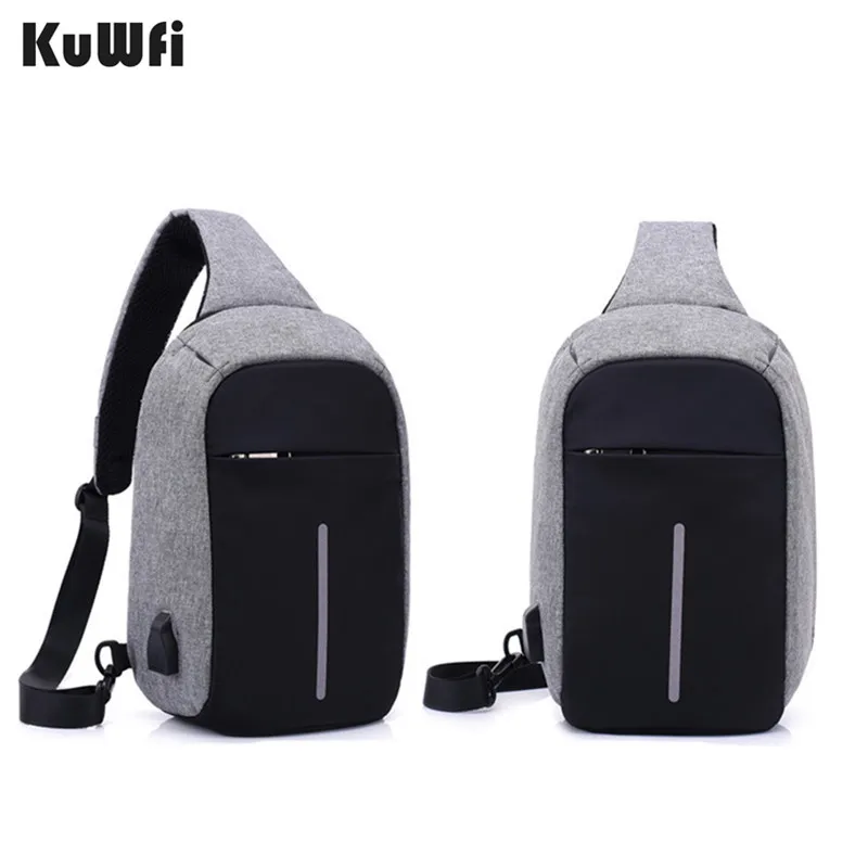 

Unisex Mens Womens Fashion Leisure Shoulder Bag Laptop Backpack Anti-theft USB Charge Nylon Material Can Be Left And Right Pack