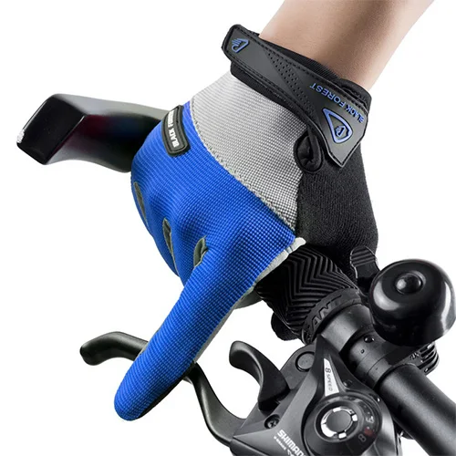 VICTGOAL велосипедные перчатки с гелевыми вставками для мужчин и женщин, дышащие спортивные перчатки, противоударные перчатки для езды на горном велосипеде - Цвет: Blue Cycling Gloves