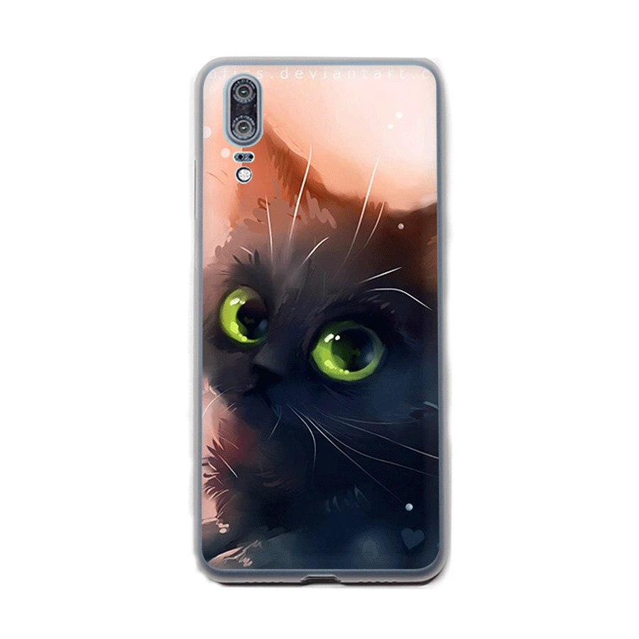 Милый чехол для телефона с кошкой Huawei Y5 Y6 Y7 Y9 Mate 10 20 Pro Lite Nova 2 3 2i 4i 4