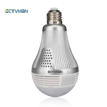 CTVMAN Panoramic Bulb Camera Full HD 5mp 360 Degree Fisheye LED Light Wifi IP Lamp Security Wireless Home Smartphone P2P Webcam