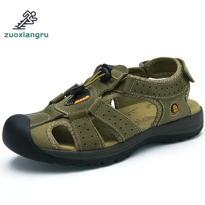 

Breathable Shoes Mens/Womens Summer Leather Aqua Shoes Waterproof Outdoor Beach Sandals Water Shoes for Men Sandals