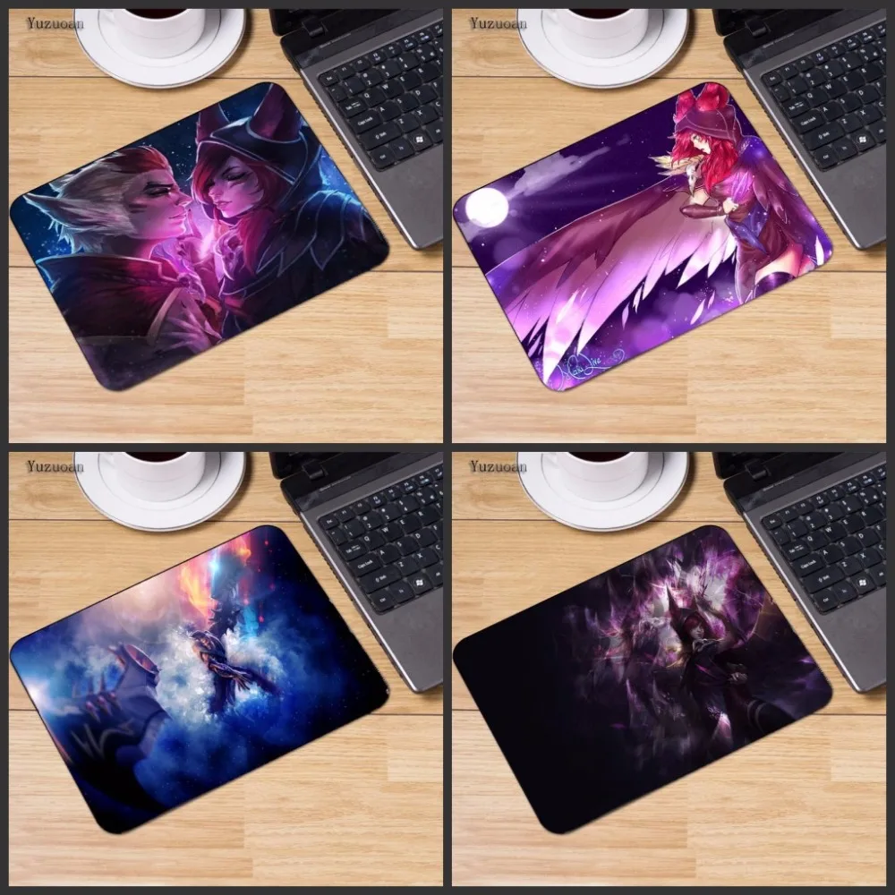 Yuzuoan League Of Legends Xayah Notbook компьютерный коврик для мыши на заказ без блокировки края игровые коврики для мыши геймер Размер 18*22 см