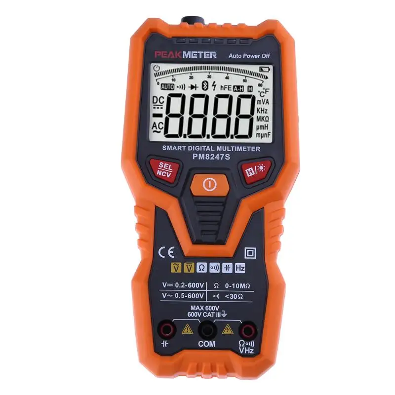

Digital Backlight Multimeter 6000 Counts AC/DC 600V Voltmeter Ohmmeter Professional Electric Handheld Tester Meter
