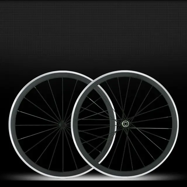 Cheap free shipping Carbon fiber 50mm aluminum alloy carbon wheel group highway 700C wheel group