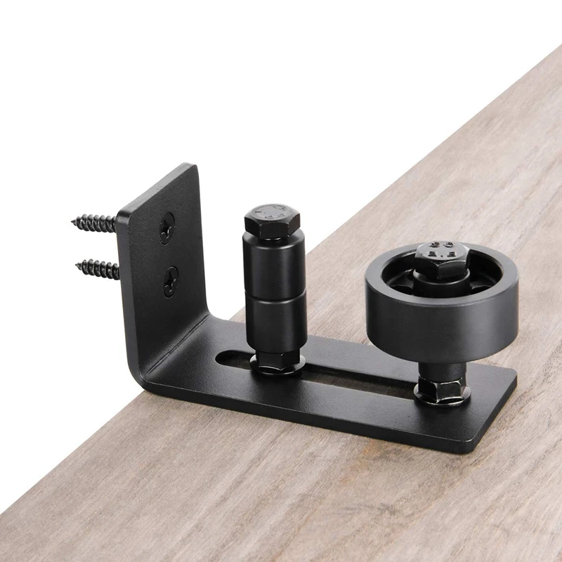 

Adjustable Floor Guide for All Sliding Barn Door - for Diyers - Flush Design Bottom Flat Barn Door Floor Guide Stay Roller