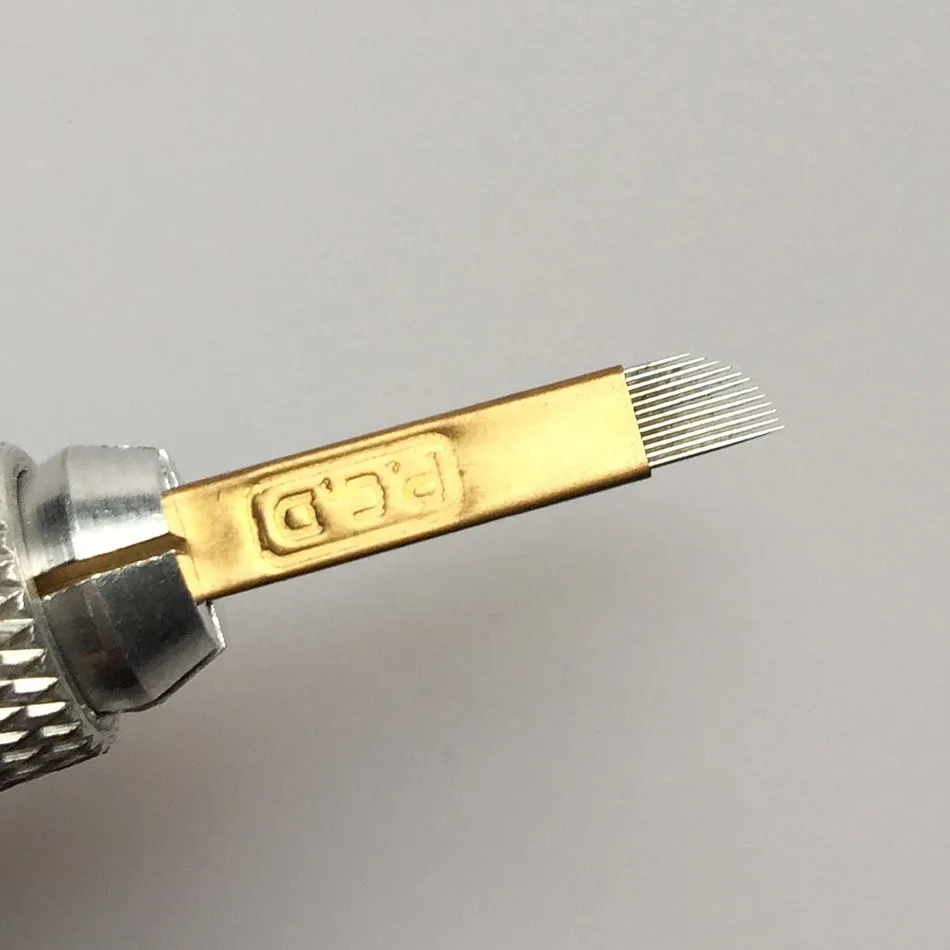 

50pcs Professional PCD 12 pin Blades For Permanent Makeup Eyebrow 3D Embroidery Manual Tattoo Pen
